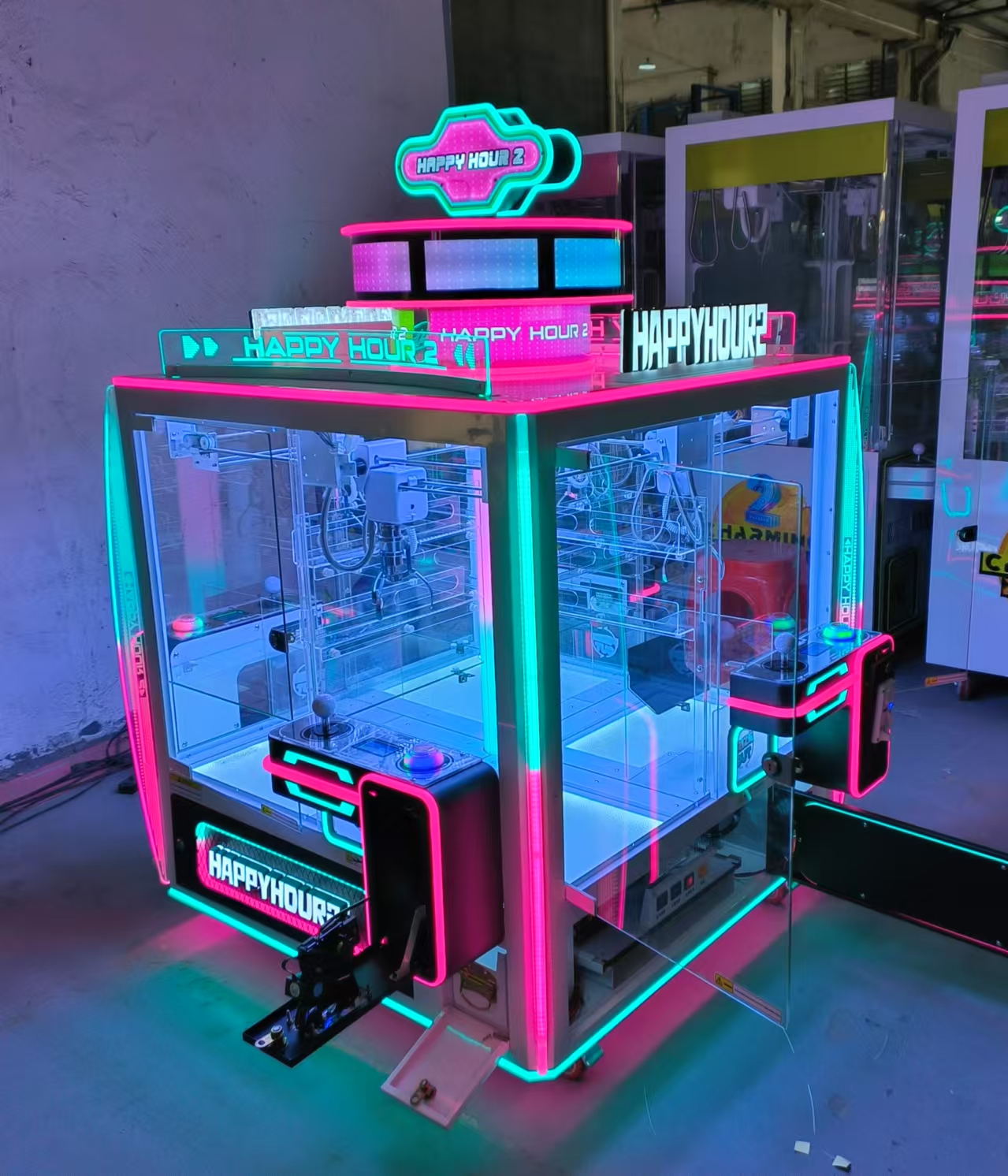 Happy Hour 4-Player Doll Crane Machine - Coin-Operated Arcade Game
